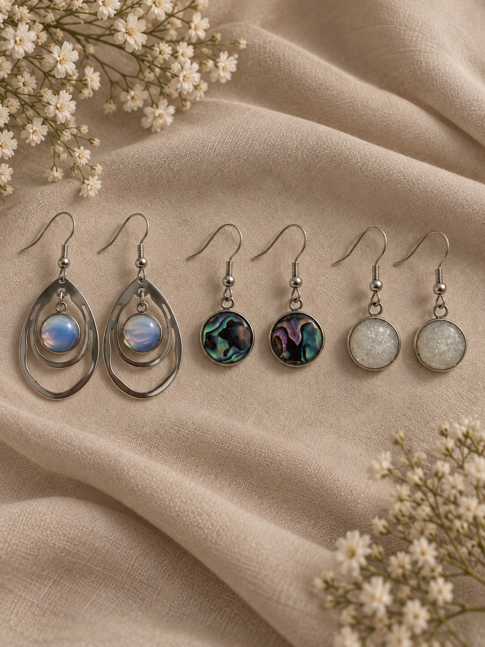 Gemstone earrings (3)